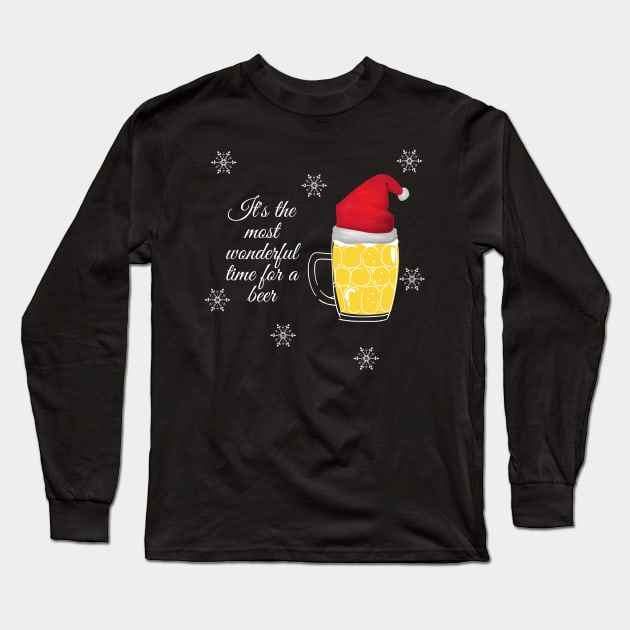 It's The Most Wonderful Time For A Beer Long Sleeve T-Shirt by InspiredByLife